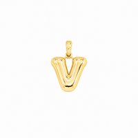 Thumbnail for Yellow Gold 10K Yellow Gold Plain Letter V Initial Pendant