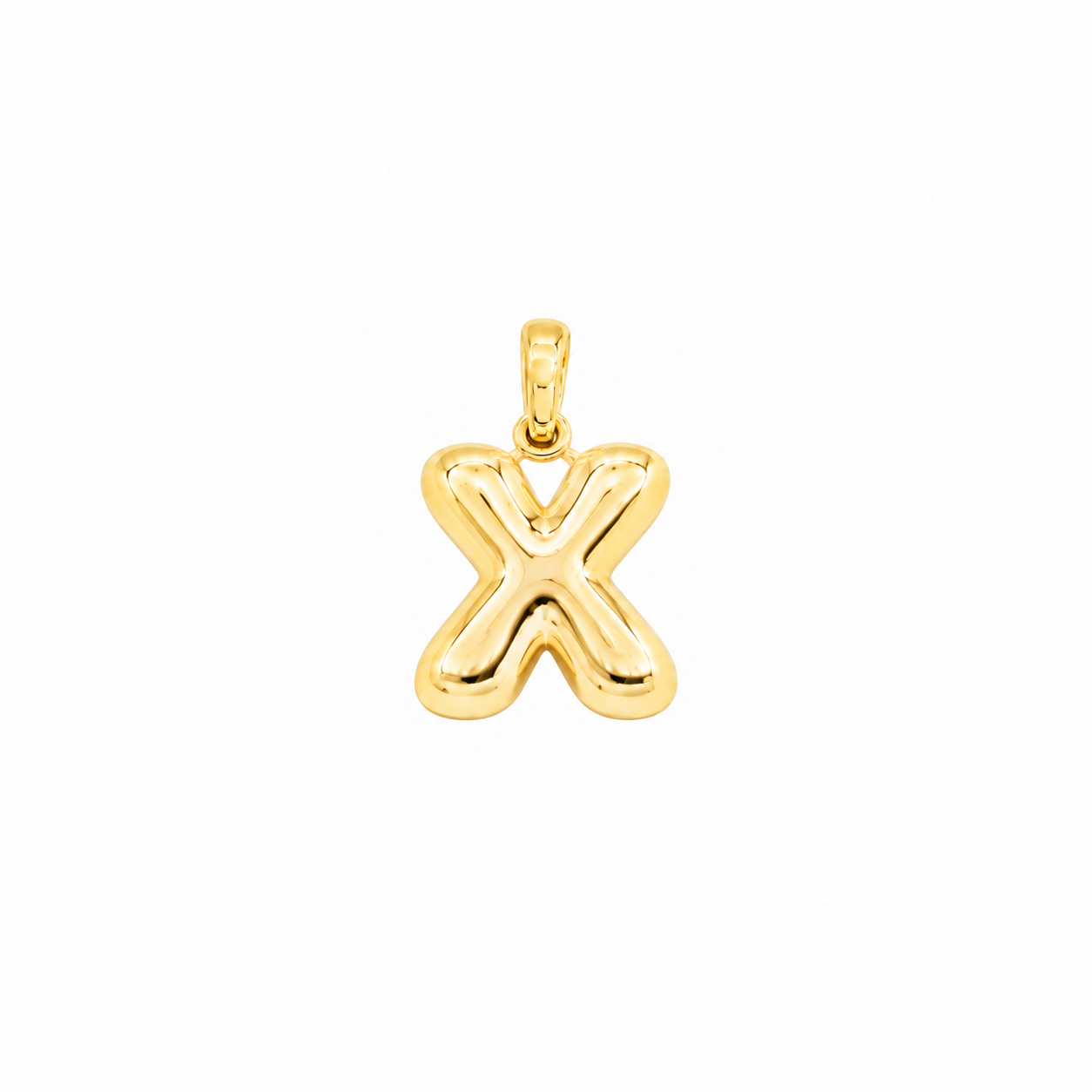 Yellow Gold 10K Yellow Gold Plain Letter X Initial Pendant