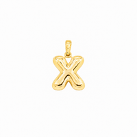 Thumbnail for Yellow Gold 10K Yellow Gold Plain Letter X Initial Pendant