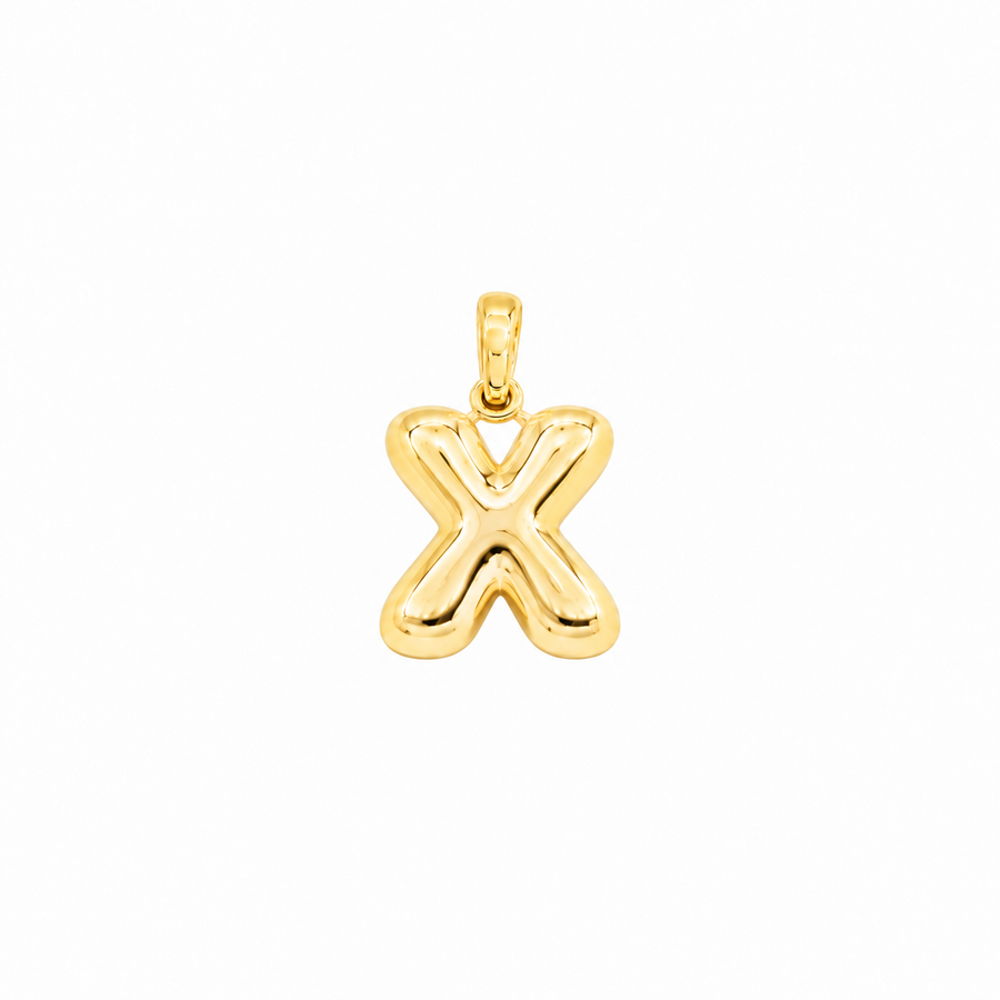 Yellow Gold 10K Yellow Gold Plain Letter X Initial Pendant