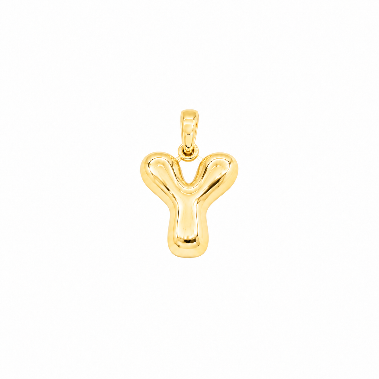 Yellow Gold 10K Yellow Gold Plain Letter Y Initial Pendant