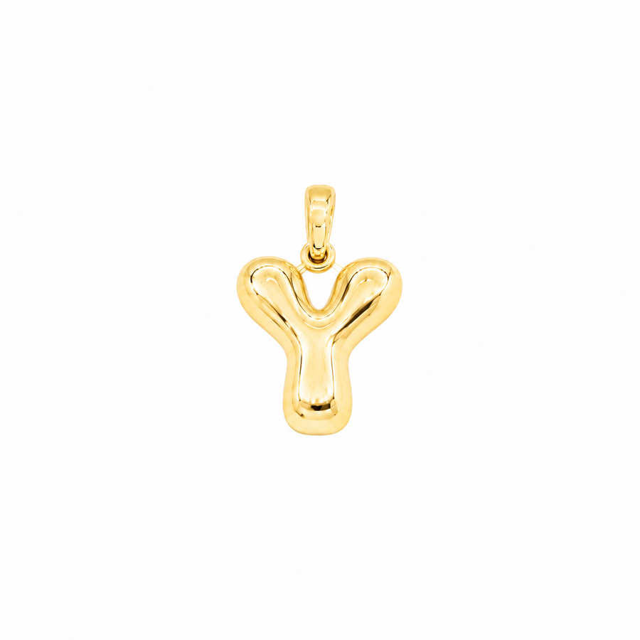 Yellow Gold 10K Yellow Gold Plain Letter Y Initial Pendant