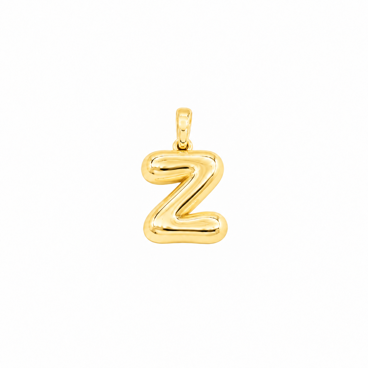 Yellow Gold 10K Yellow Gold Plain Letter Z Initial Pendant