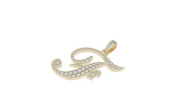 Thumbnail for Yellow Gold Diamond Letter F Initial Script Pendant  0.63 ctw (Copy)