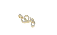 Thumbnail for Yellow Gold Diamond Letter G Initial Script Pendant  0.63 ctw