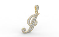 Thumbnail for Yellow Gold Diamond Letter J Initial Script Pendant  0.63 ctw (Copy) (Copy) (Copy)
