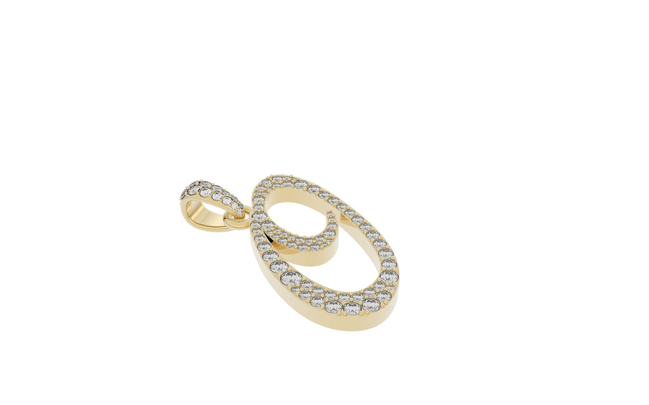 Yellow Gold Diamond Letter o Initial Script Pendant  0.63 ctw (Copy) (Copy) (Copy) (Copy) (Copy) (Copy) (Copy)