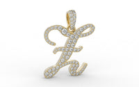 Thumbnail for Yellow Gold Diamond Letter z Initial Script Pendant  0.63 ctw (Copy (Copy)