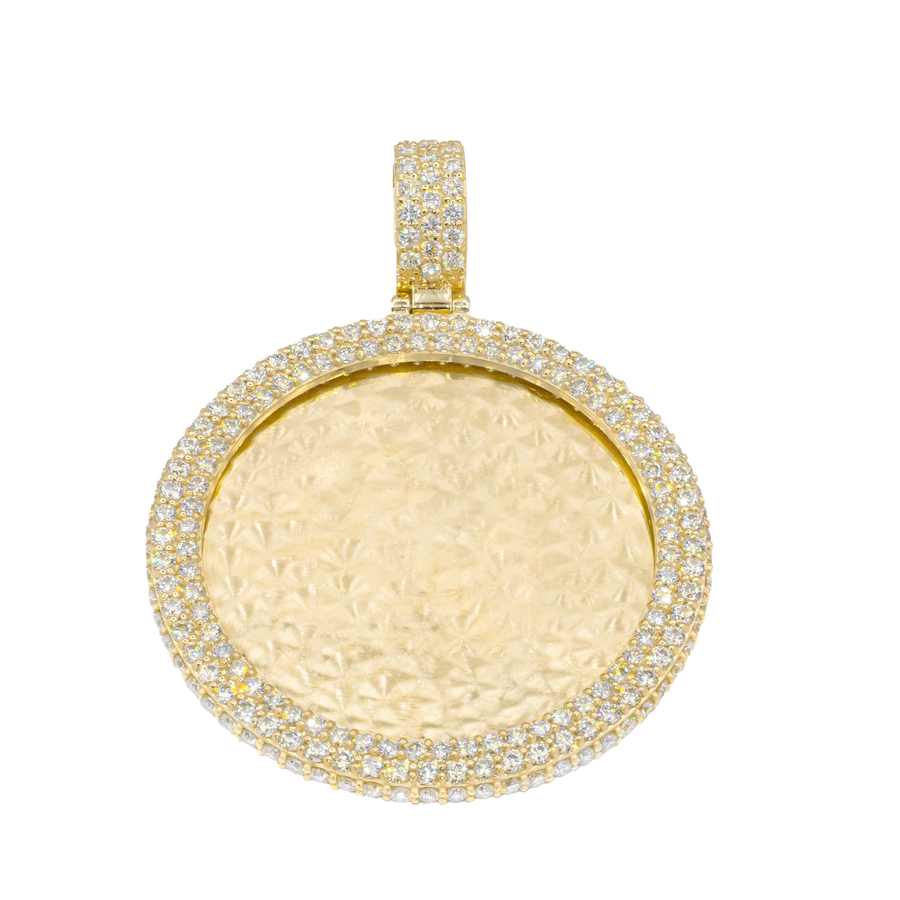 14k Yellow Gold Lab Diamond Memory Pendant 8.57 ctw