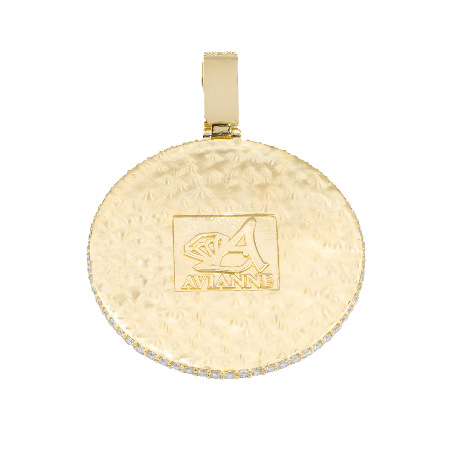 14k Yellow Gold Lab Diamond Memory Pendant 8.57 ctw