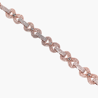 Thumbnail for White 10k Two Tone Gold Diamond Infinity Bracelet 15.94 Ctw CVD