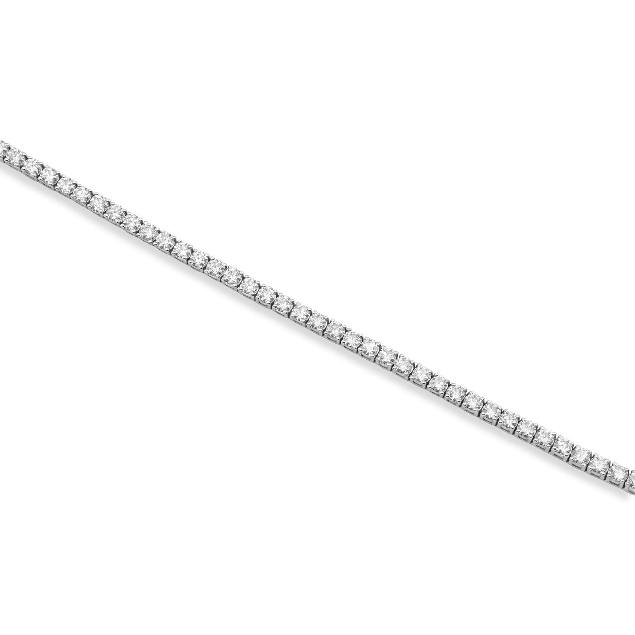 White 14k Tennis Bracelet 9.8 Ctw CVD