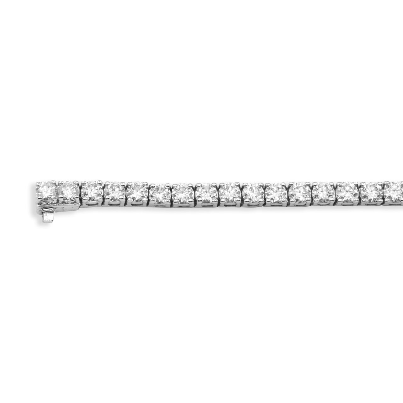 White 14k Tennis Bracelet 9.8 Ctw CVD