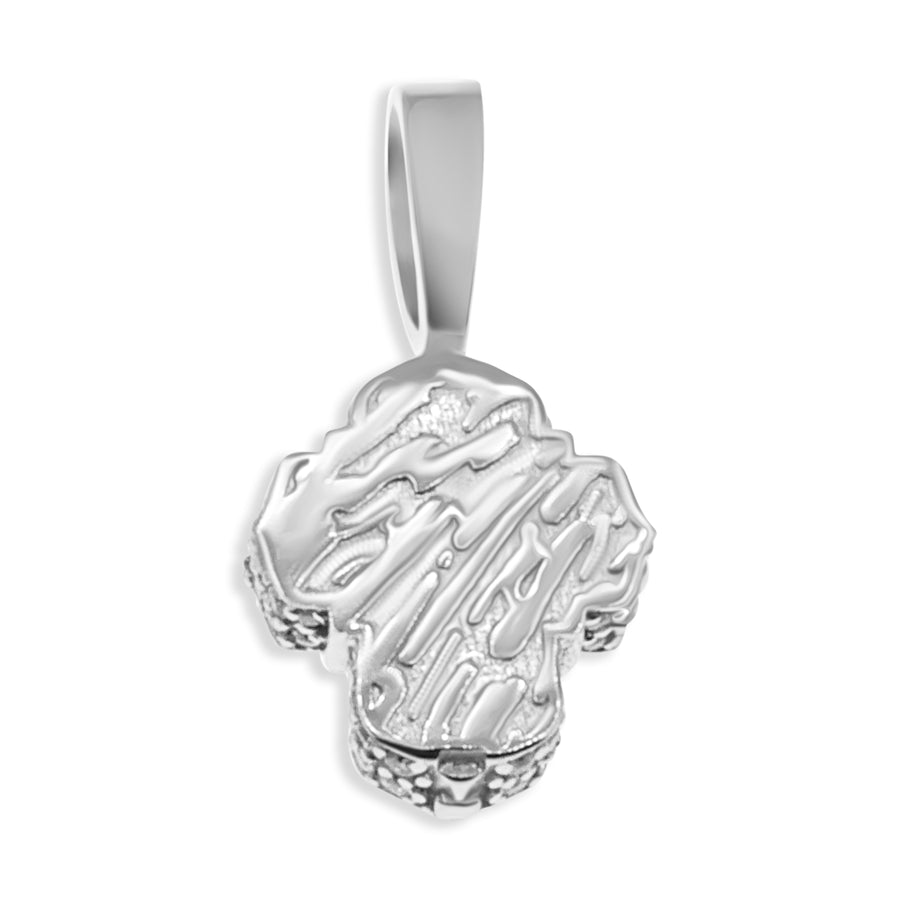 Yellow 10kt Diamond Cross Pendant in White Gold 0.79 CtW