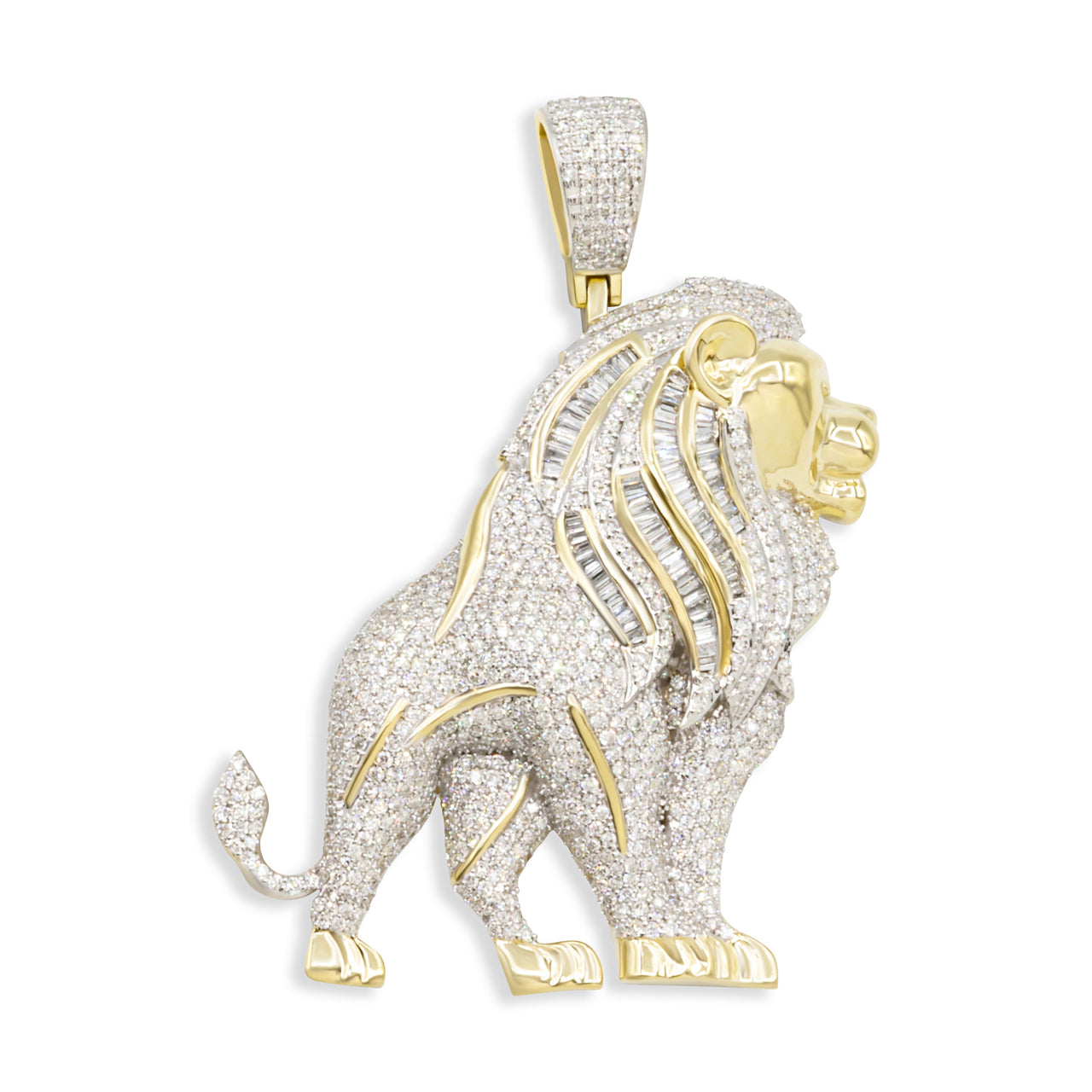 Yellow 10kt Diamond Pendant in Yellow Gold 2.15 CtW