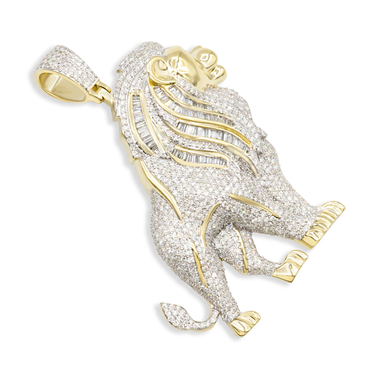 Yellow 10kt Diamond Pendant in Yellow Gold 2.15 CtW