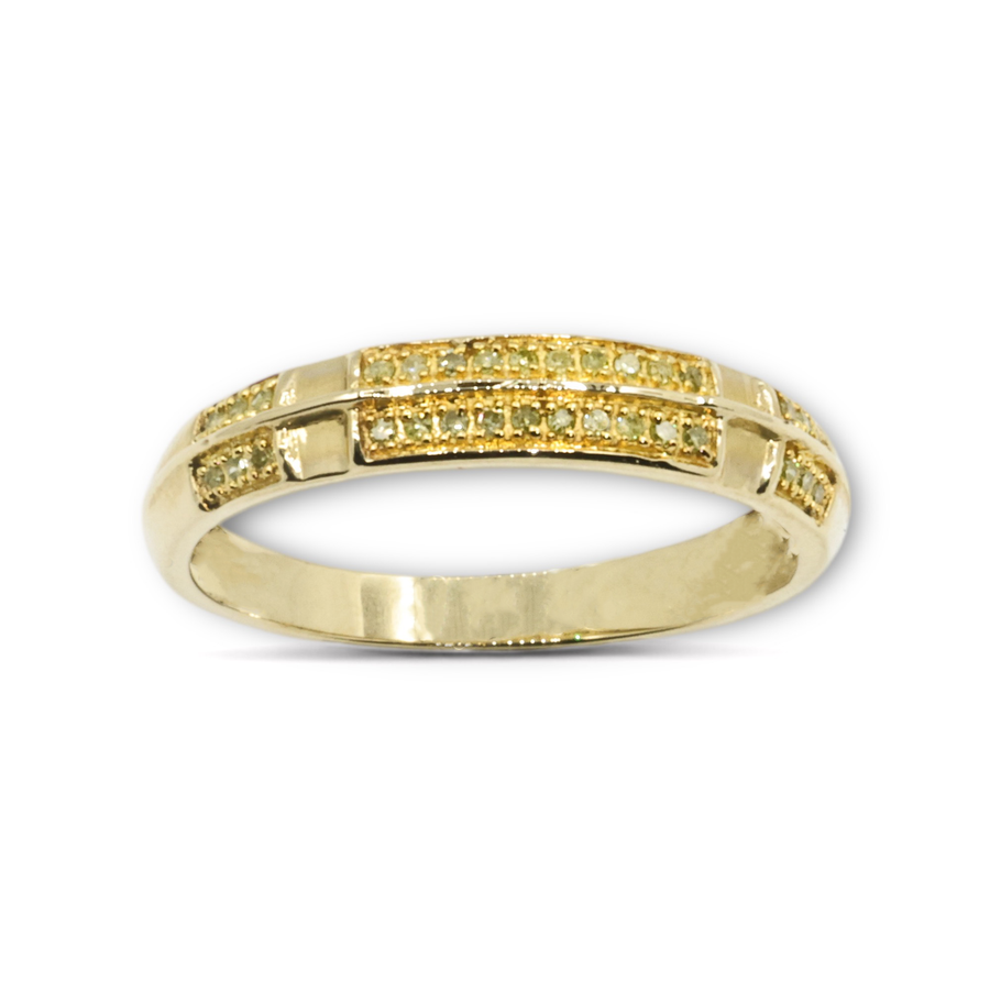 10k Yellow Gold  Yellow Diamond Ring 0.09 ctw