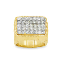 Thumbnail for 10K Lab Yellow Gold Mens Diamond Ring 1.50 Ctw