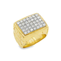 Thumbnail for 10K Lab Yellow Gold Mens Diamond Ring 1.50 Ctw
