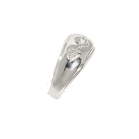 Thumbnail for 14K White Gold Mens Diamond Solitaire Pinky Ring 0.54 Ctw