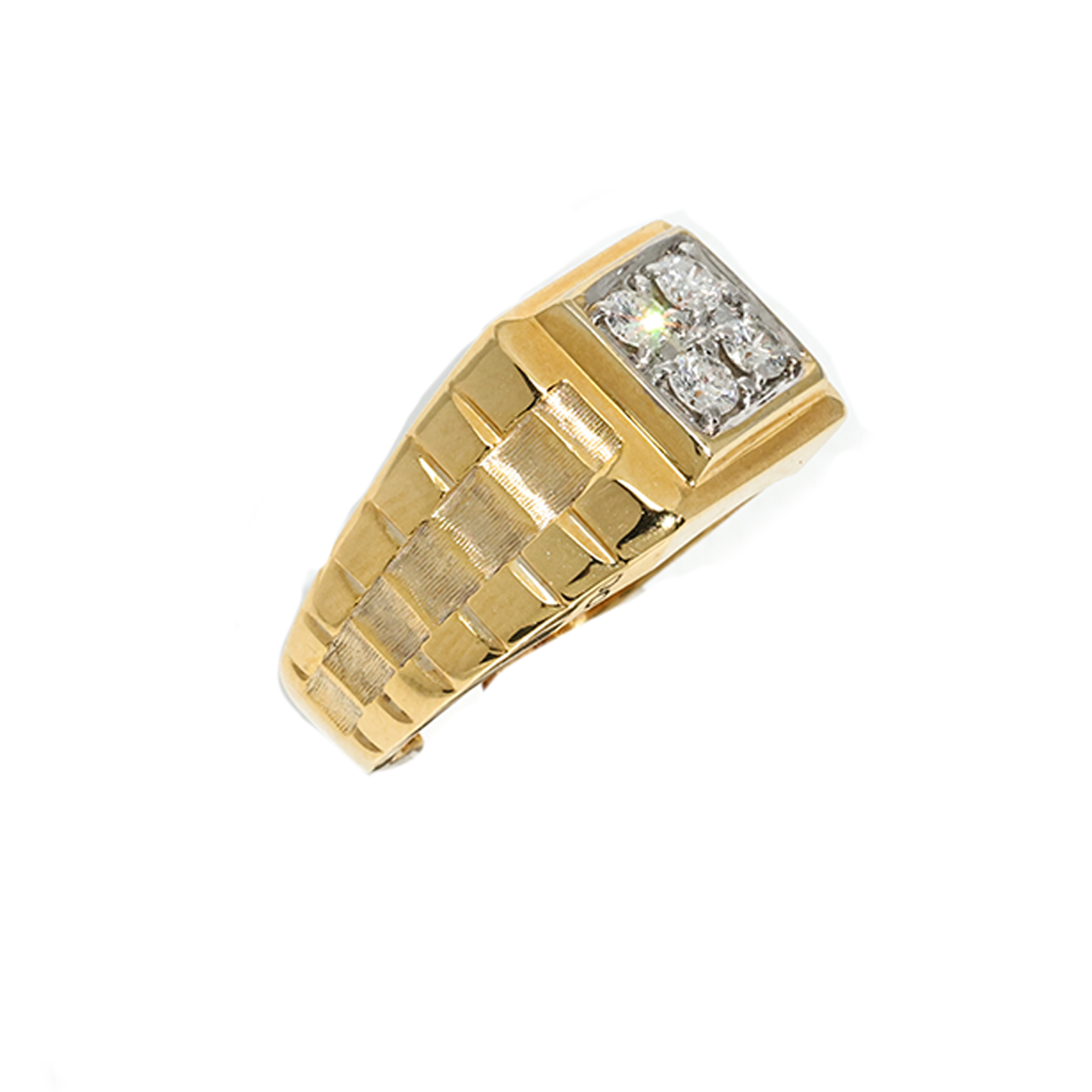 11 / Yellow 14K Yellow Gold Cluster Ring .50 Ctw