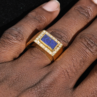 Thumbnail for 11 / Yellow 14K Yellow Gold Lapis Ring .59 Ctw