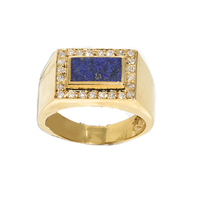 Thumbnail for 11 / Yellow 14K Yellow Gold Lapis Ring .59 Ctw