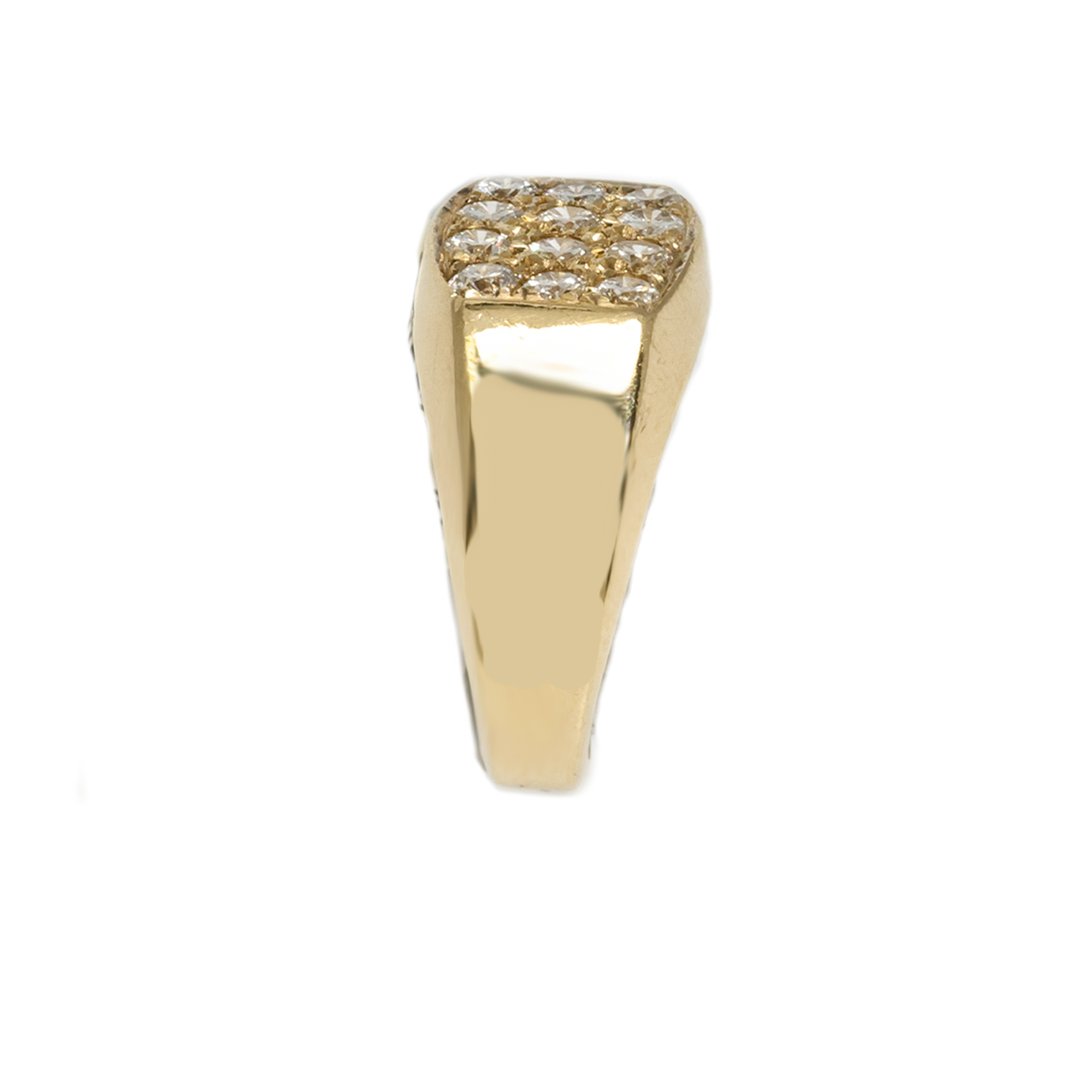 8 / Yellow 14K Yellow Gold Wide Ring 1 Ctw