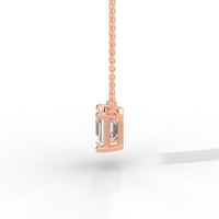 Thumbnail for Asscher Cut Diamond Solitaire Pendant Necklace