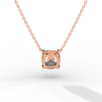 Thumbnail for Cushion Cut Diamond Solitaire Pendant Necklace
