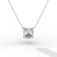 Thumbnail for Cushion Cut Diamond Solitaire Pendant Necklace