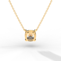 Thumbnail for Cushion Cut Diamond Solitaire Pendant Necklace
