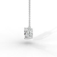 Thumbnail for Cushion Cut Diamond Solitaire Pendant Necklace