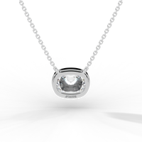 Thumbnail for Elongated Cushion Cut Diamond Solitaire Pendant Necklace