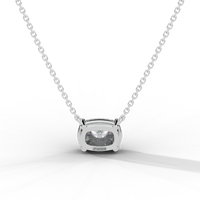Thumbnail for Elongated Cushion Cut Diamond Solitaire Pendant Necklace