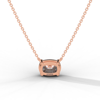 Thumbnail for Elongated Cushion Cut Diamond Solitaire Pendant Necklace