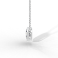 Thumbnail for Emerald Cut Diamond Solitaire Pendant Necklace