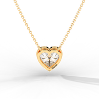 Thumbnail for Heart Cut Diamond Solitaire Pendant Necklace
