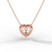 Thumbnail for Heart Cut Diamond Solitaire Pendant Necklace