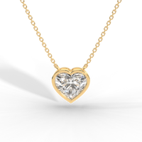 Thumbnail for Heart Cut Diamond Solitaire Pendant Necklace