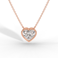 Thumbnail for Heart Cut Diamond Solitaire Pendant Necklace