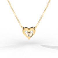 Thumbnail for Heart Cut Diamond Solitaire Pendant Necklace