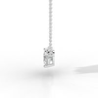Thumbnail for Marquise diamond prong pendant white gold side view Avianne