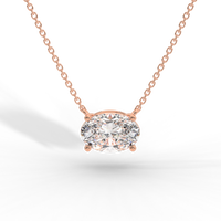 Thumbnail for Oval Cut Diamond Solitaire Pendant Necklace
