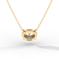 Thumbnail for Oval Cut Diamond Solitaire Pendant Necklace