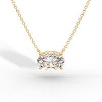 Thumbnail for Oval Cut Diamond Solitaire Pendant Necklace