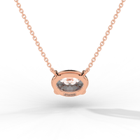 Thumbnail for Oval Cut Diamond Solitaire Pendant Necklace