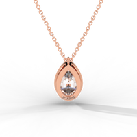 Thumbnail for Pear Cut Diamond Solitaire Pendant Necklace