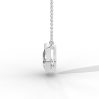 Thumbnail for Pear Cut Diamond Solitaire Pendant Necklace
