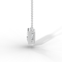 Thumbnail for Princess Cut Diamond Solitaire Pendant Necklace